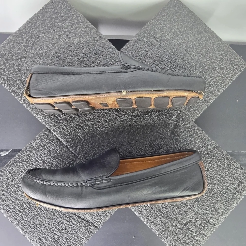 ​Allen Edmonds Shoe Castino Black Leather Driving Moccasins Men 8.5 D USA 43071